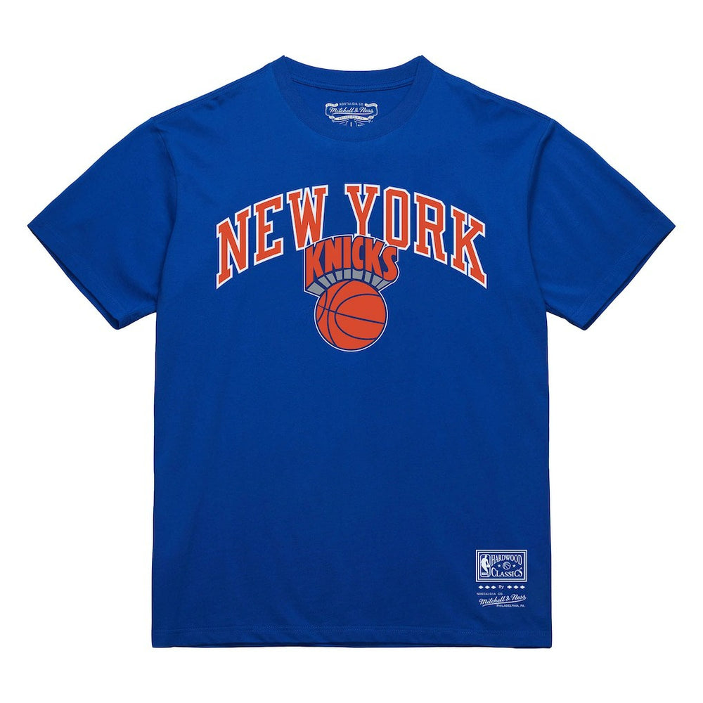 Mitchell & Ness - New York Knicks Hardwood Classics Vintage Logo T-Shirt - Blue