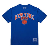 Mitchell & Ness - New York Knicks Hardwood Classics Vintage Logo T-Shirt - Blue