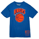 Mitchell & Ness - New York Knicks Hardwood Classics Vintage Logo T-Shirt - Blue