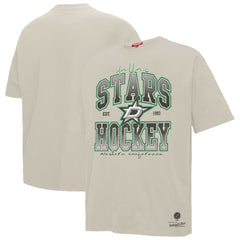 Dallas Stars - Mitchell & Ness Women's Dump & Chase Boyfriend T-Shirt Cream