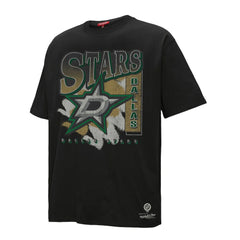 Dallas Stars - Mitchell & Ness Women's Choppy Ice Boyfriend T-Shirt Black