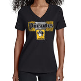 Pittsburgh Pirates Starter Women's Team Color Shading V-Neck T-Shirt Clearance