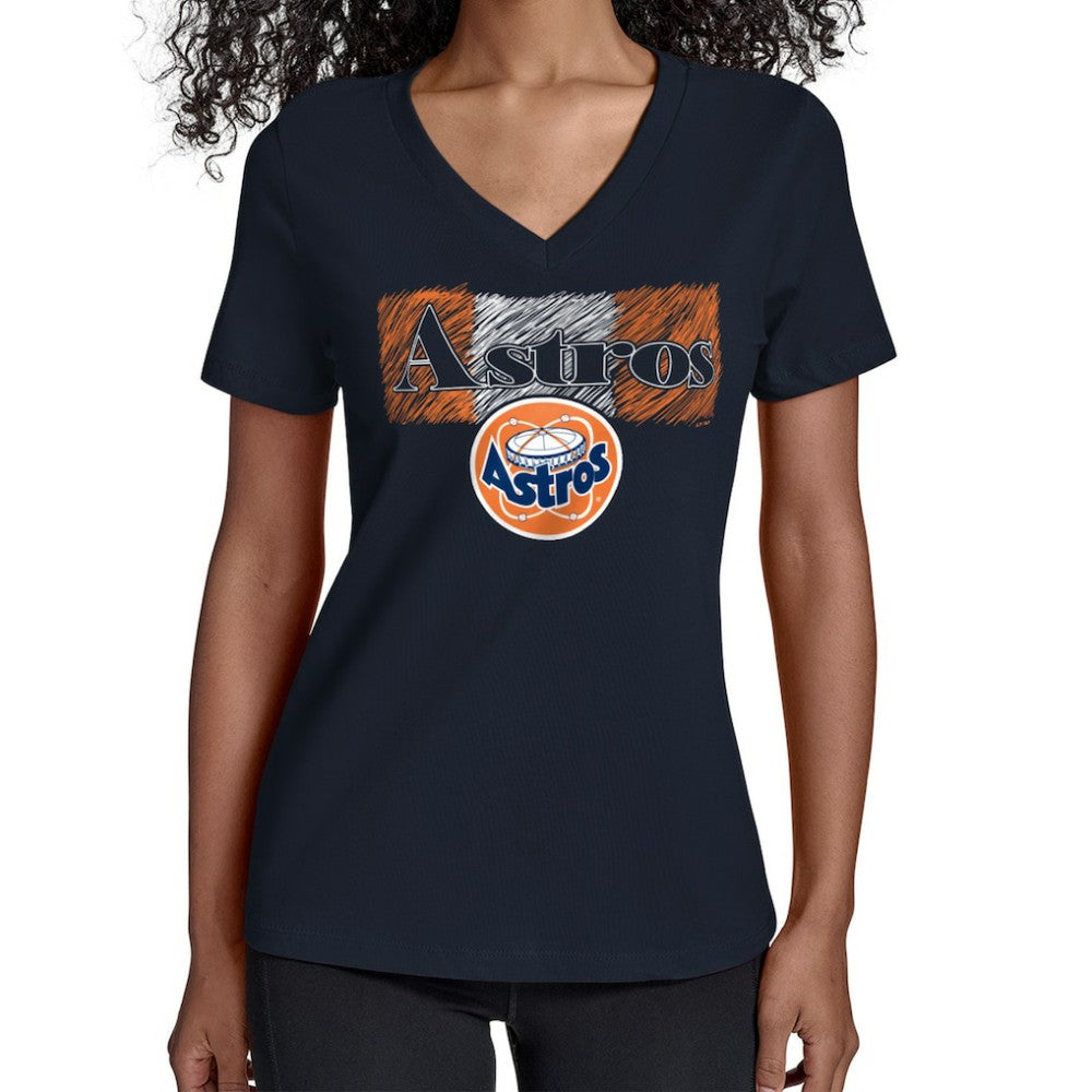 Houston Astros Starter Women's Team Color Shading V-Neck T-Shirt On Sale