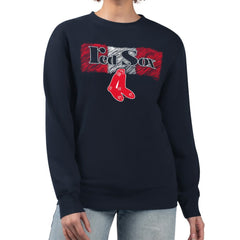 Boston Red Sox Starter Women's Team Color Shading Fleece Pullover Sweatshirt Online