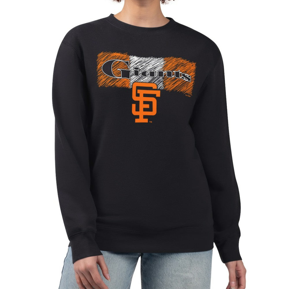 San Francisco Giants Starter Women's Team Color Shading Fleece Pullover Sweatshirt Clearance