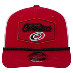 Carolina Hurricanes - New Era Team Patch Basic 9SEVENTY Adjustable Trucker Hat Red/White