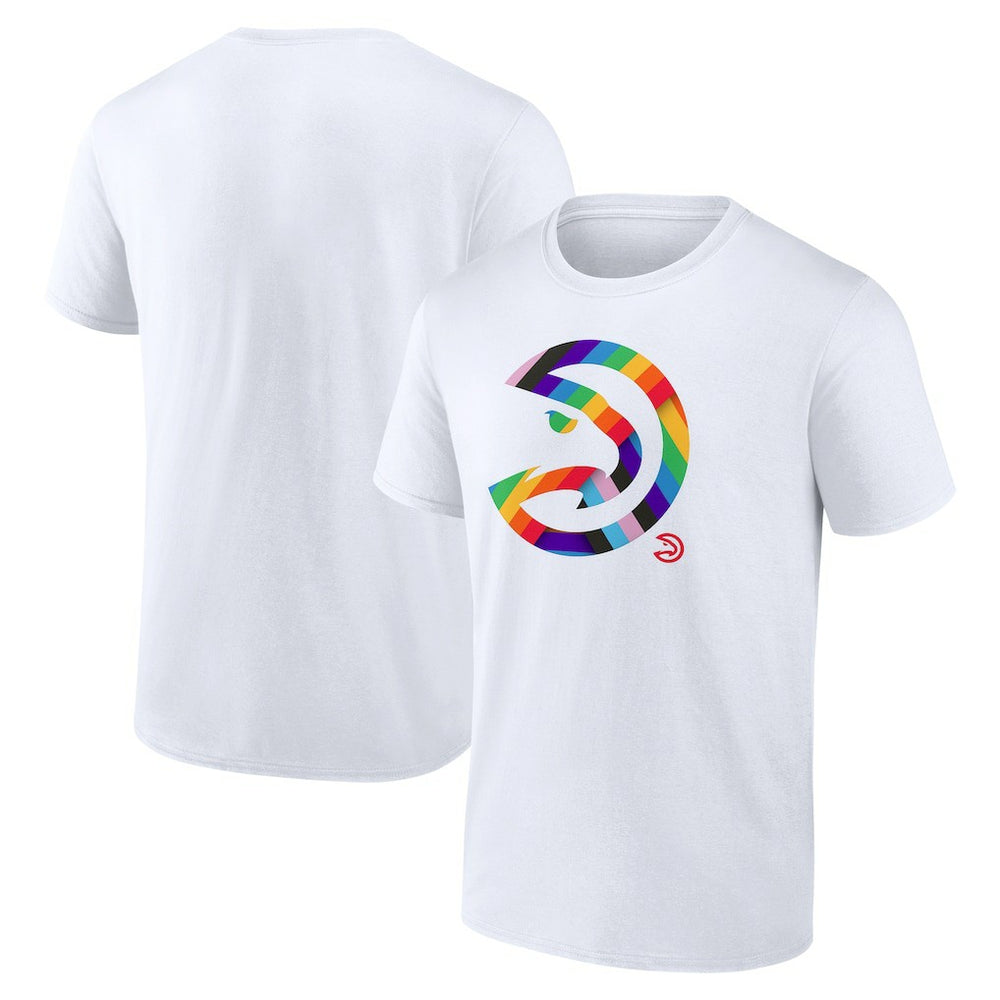 NBA - Atlanta Hawks Team Logo Pride T-Shirt - White