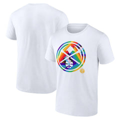 NBA - Denver Nuggets Team Logo Pride T-Shirt - White