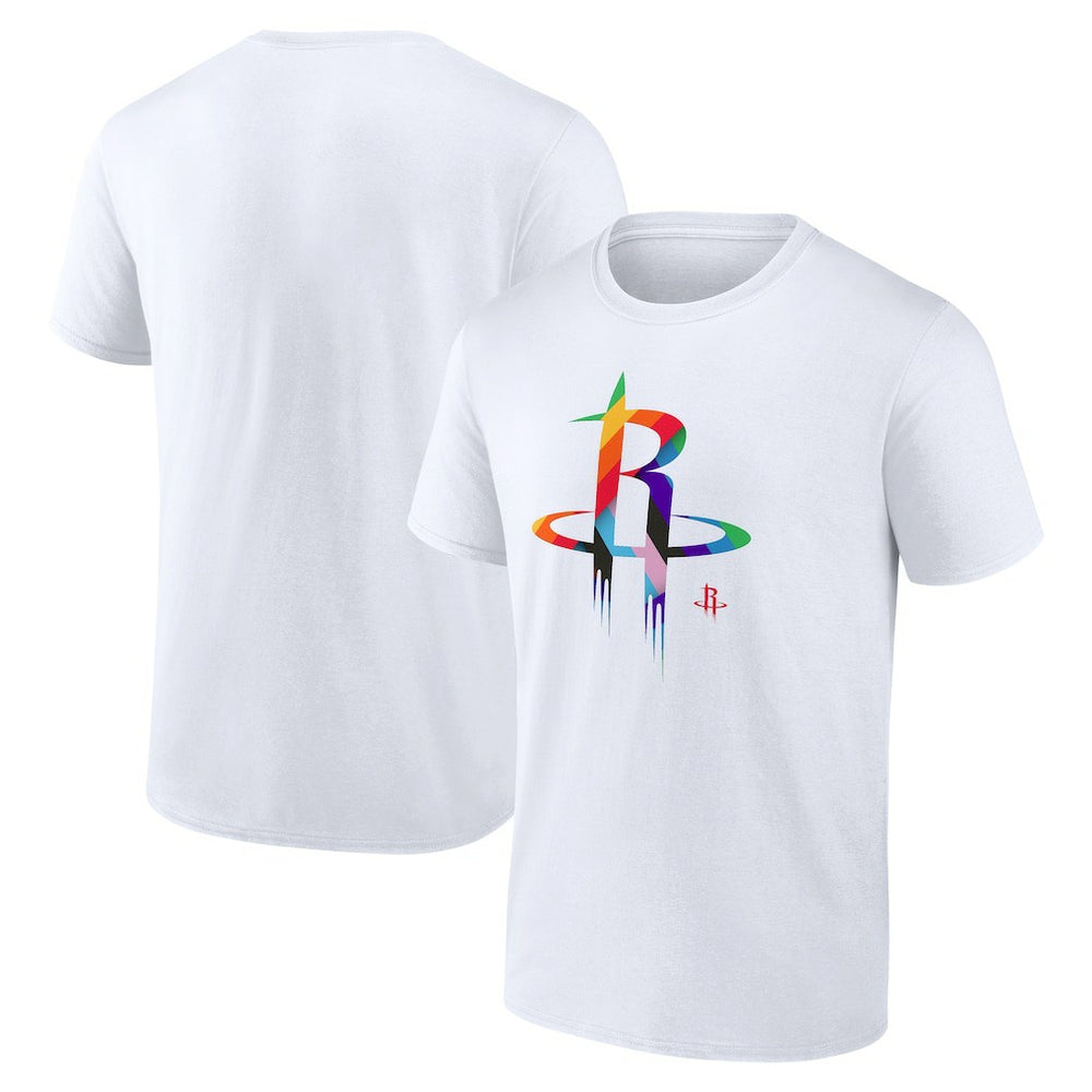 NBA - Houston Rockets Team Logo Pride T-Shirt - White
