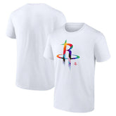 NBA - Houston Rockets Team Logo Pride T-Shirt - White