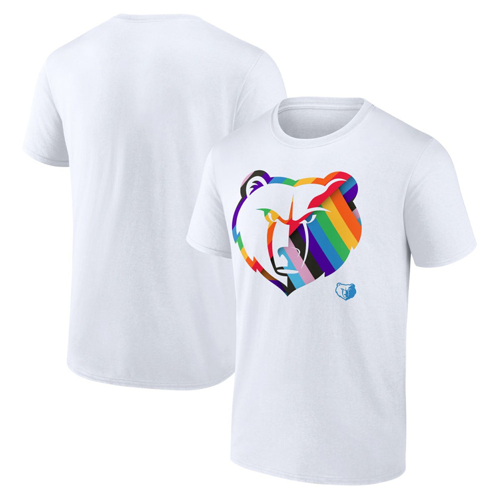 NBA - Memphis Grizzlies Team Logo Pride T-Shirt - White