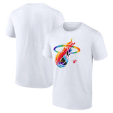 NBA - Miami Heat Team Logo Pride T-Shirt - White