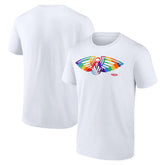NBA - New Orleans Pelicans Team Logo Pride T-Shirt - White
