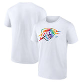 NBA - Oklahoma City Thunder Team Logo Pride T-Shirt - White