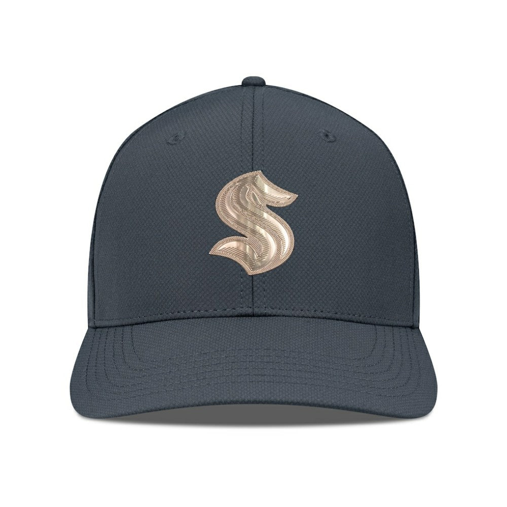 Seattle Kraken Levelwear Rise Copper Insignia Flex Hat Charcoal