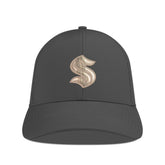 Seattle Kraken Levelwear Ascend Copper Insignia Vented Adjustable Hat Charcoal