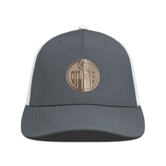 Edmonton Oilers - Levelwear Signal Copper Insignia Trucker Adjustable Hat Charcoal/White
