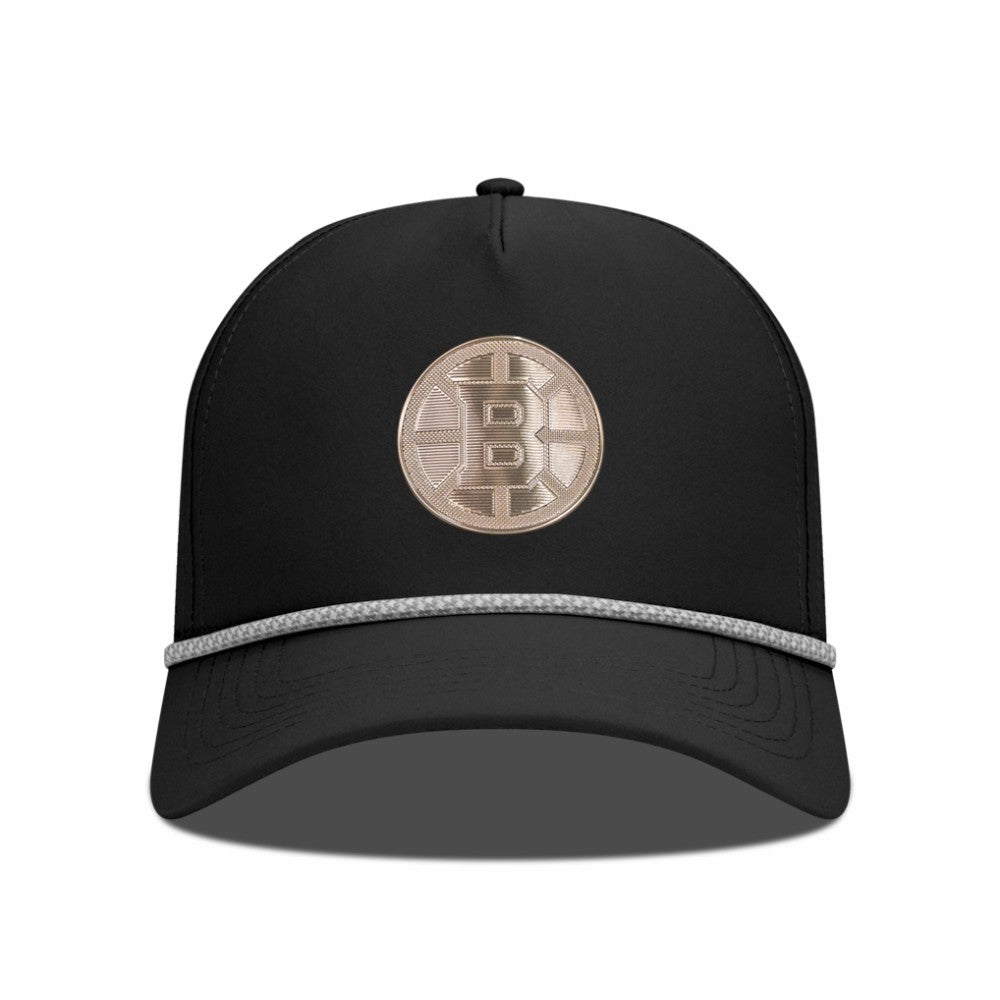 Boston Bruins Levelwear Gordon Copper Insignia Vented Adjustable Hat Black