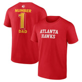 NBA - Atlanta Hawks #1 Dad Jersey T-Shirt - Red