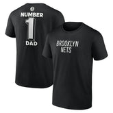 NBA - Brooklyn Nets #1 Dad Jersey T-Shirt - Black