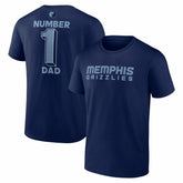 NBA - Memphis Grizzlies #1 Dad Jersey T-Shirt - Navy