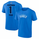 NBA - Oklahoma City Thunder #1 Dad Jersey T-Shirt - Blue