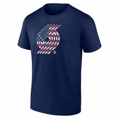 NBA - Portland Trail Blazers Flag Logo T-Shirt - Navy