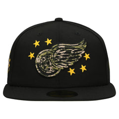 Detroit Red Wings - New Era Military Appreciation Digital Camo Stars 59FIFTY Fitted Hat Black