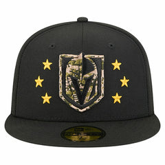 Vegas Golden Knights New Era Military Appreciation Digital Camo Stars 59FIFTY Fitted Hat Black