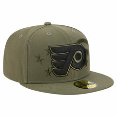 Philadelphia Flyers - New Era Military Appreciation Flag 59FIFTY Fitted Hat Olive