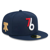 New Era - Philadelphia 76ers 2025/26 City Edition Alternate 59FIFTY Fitted Hat - Navy