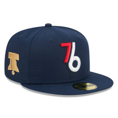 New Era - Philadelphia 76ers 2025/26 City Edition Alternate 59FIFTY Fitted Hat - Navy