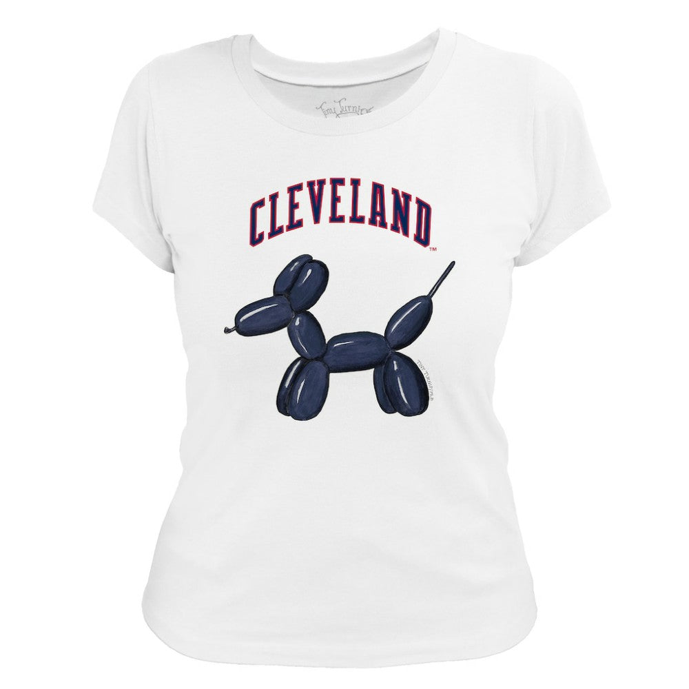 Cleveland Guardians Tiny Turnip Women's Balloon Dog T-Shirt On Sale
