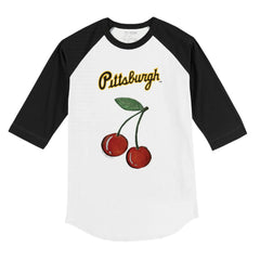 Pittsburgh Pirates Tiny Turnip Youth Cherries 3/4-Sleeve Raglan Baseball T-Shirt for sale
