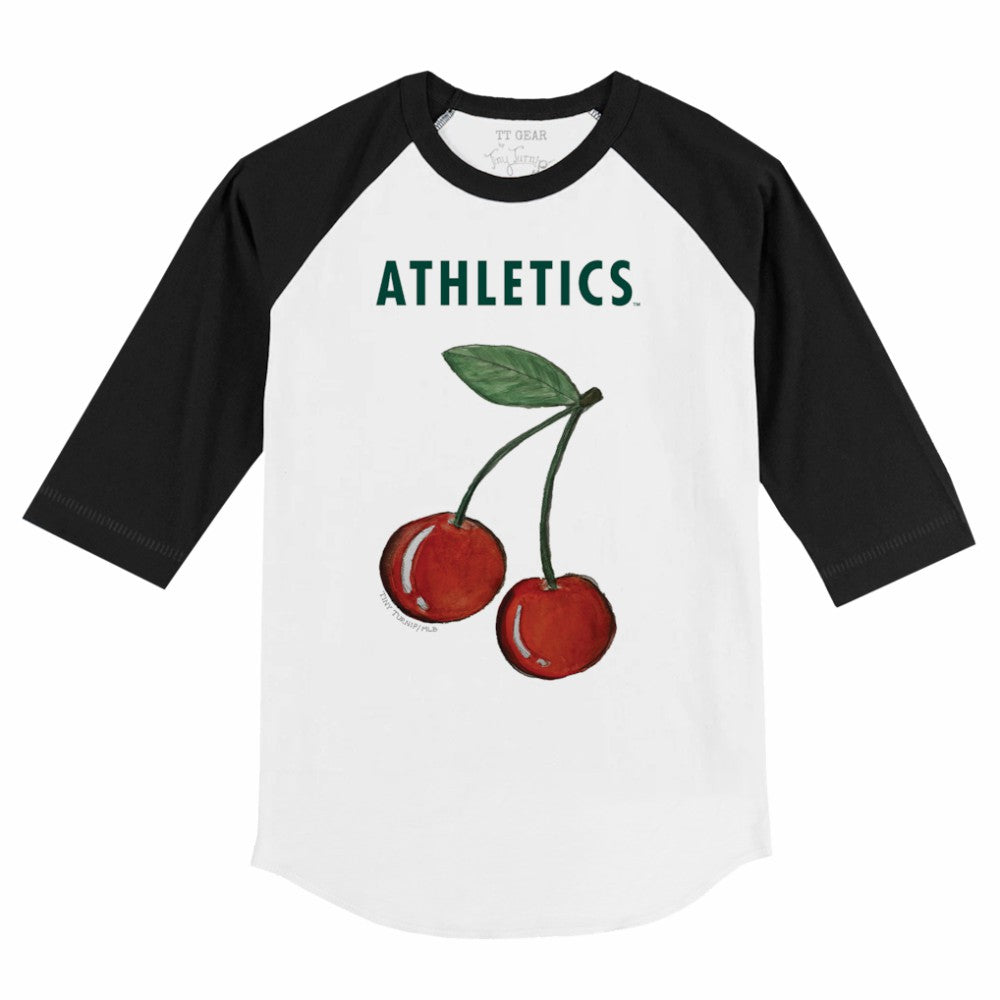 Athletics Tiny Turnip Youth Cherries 3/4-Sleeve Raglan Baseball T-Shirt Online