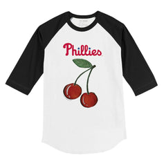 Philadelphia Phillies Tiny Turnip Youth Cherries 3/4-Sleeve Raglan Baseball T-Shirt On Sale