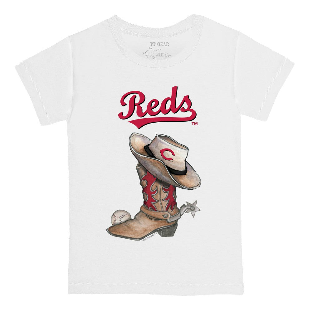 Cincinnati Reds Tiny Turnip Youth Cowboy Boot T-Shirt On Sale