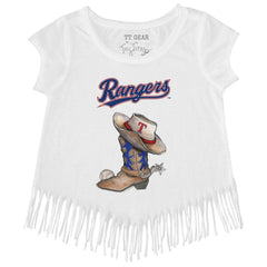 Texas Rangers Tiny Turnip Girls Youth Cowboy Boot Fringe T-Shirt Lifestyle