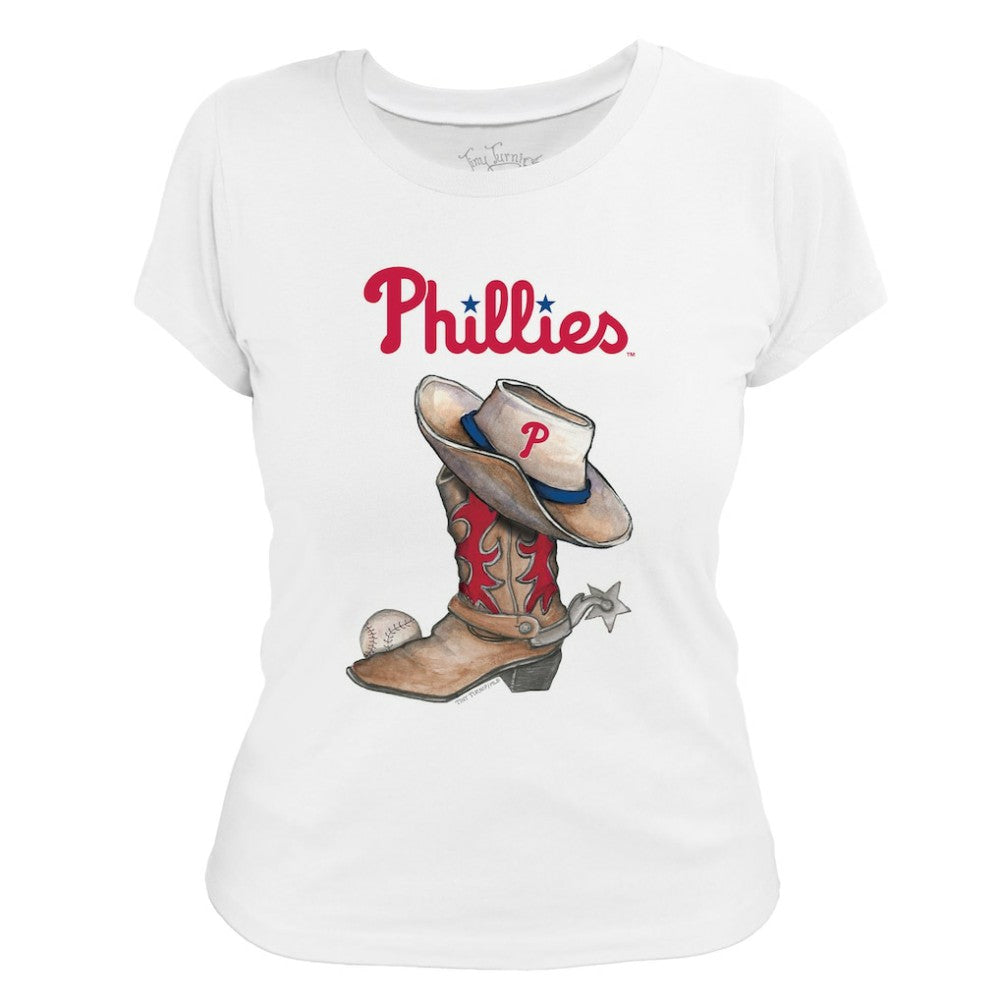 Philadelphia Phillies Tiny Turnip Women's Cowboy Boot T-Shirt Online