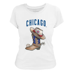 Chicago Cubs Tiny Turnip Women's Cowboy Boot T-Shirt Sale