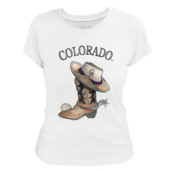 Colorado Rockies Tiny Turnip Women's Cowboy Boot T-Shirt Sale