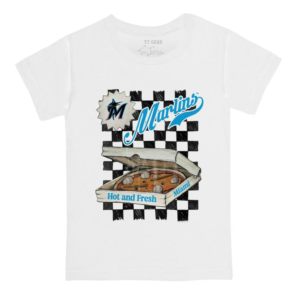 Miami Marlins Tiny Turnip Youth Pizza T-Shirt discount