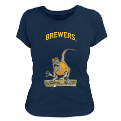 Milwaukee Brewers Tiny Turnip Women's Velociraptor T-Shirt Lifestyle
