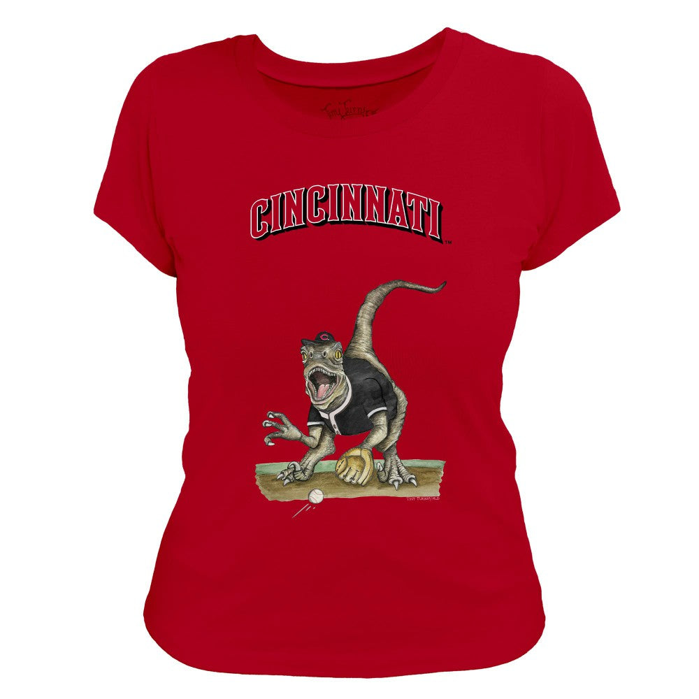 Cincinnati Reds Tiny Turnip Women's Velociraptor T-Shirt discount