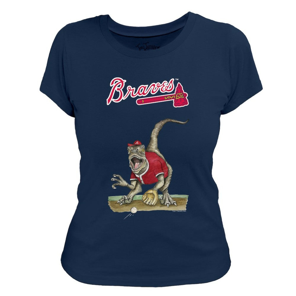 Atlanta Braves Tiny Turnip Women's Velociraptor T-Shirt Lifestyle