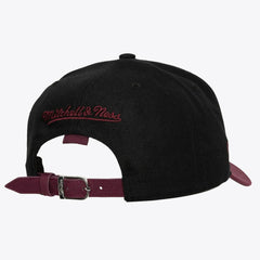 Detroit Red Wings - Mitchell & Ness x Just Don Wave Script Pro Strapback Hat Black/Maroon