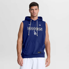 Los Angeles Dodgers Nike Authentic Collection Standard Issue Dri-FIT Sleeveless Hoodie Clearance