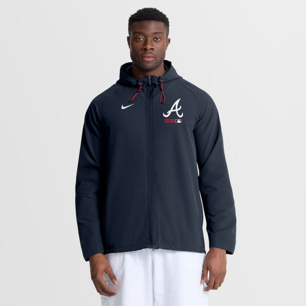 Atlanta Braves Nike Authentic Collection Raglan Therma-FIT Full-Zip Hooded Jacket On Sale