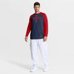 Los Angeles Angels Nike Authentic Collection Raglan Dri-FIT Sweatshirt Clearance