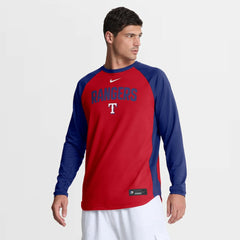 Texas Rangers Nike Authentic Collection Raglan Dri-FIT Sweatshirt Sale
